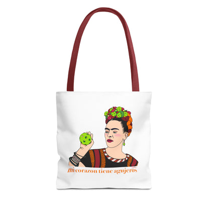 MI CORAZON TIENE AGUJEROS TOTE BAG