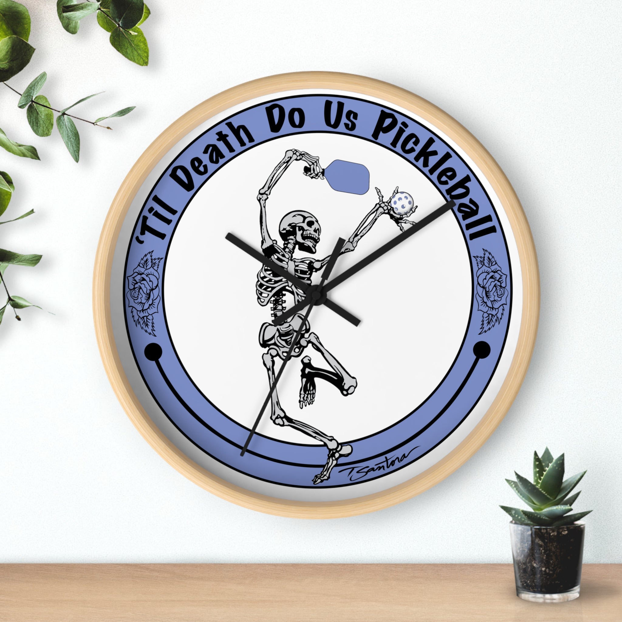 TIL DEATH DO US PICKLE Wall Clock