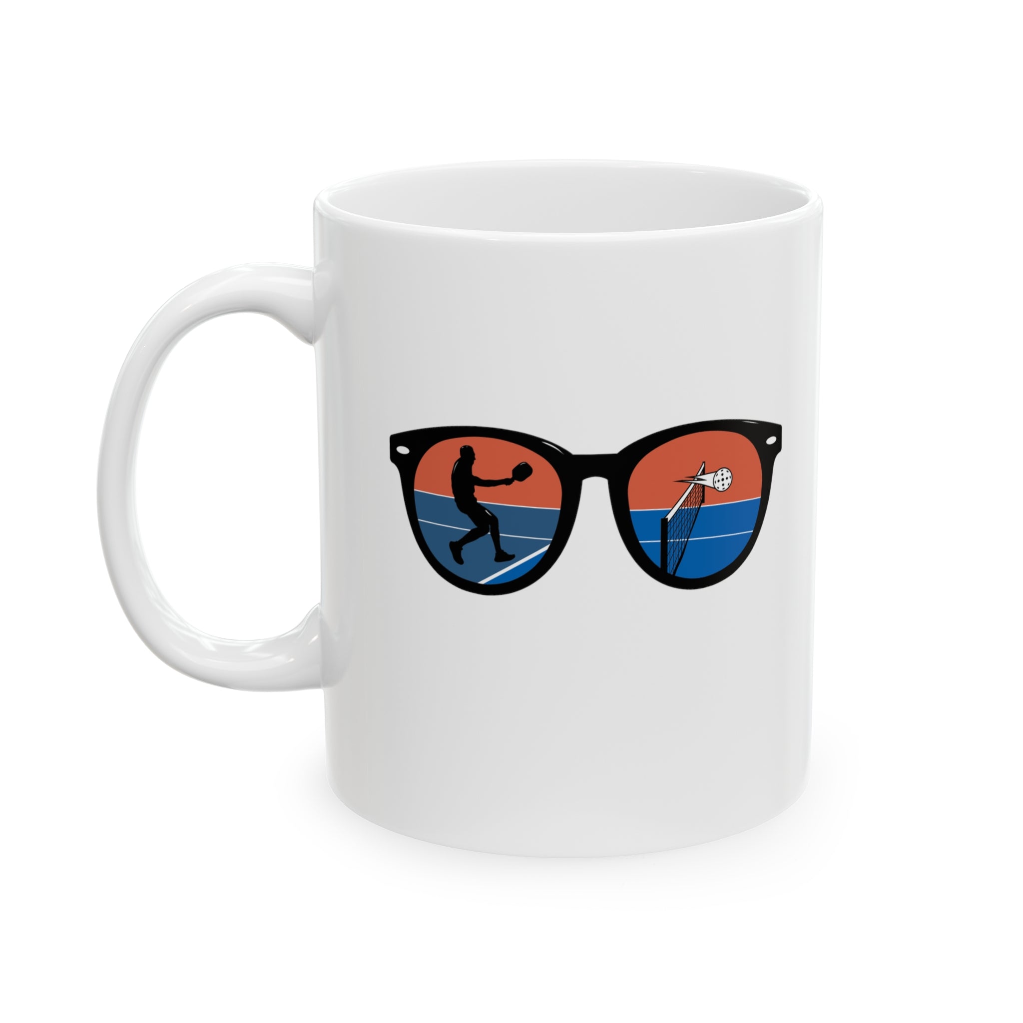 SUNGLASS PICKLEBALL WHITE MUG 11oz