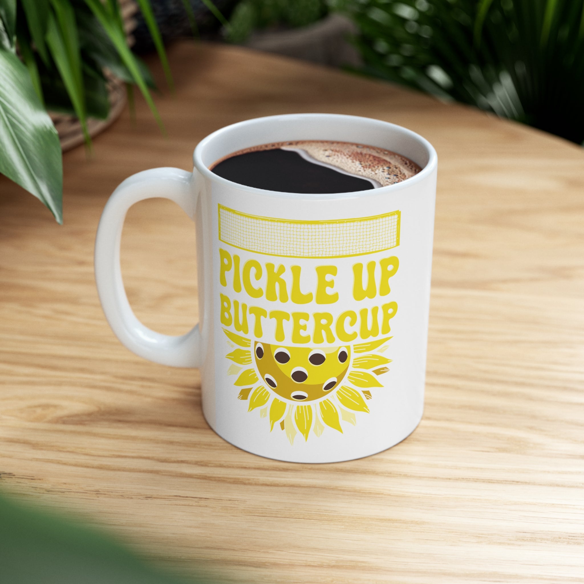 PICKLE UP BUTTERCUP WHITE MUG (11OZ)